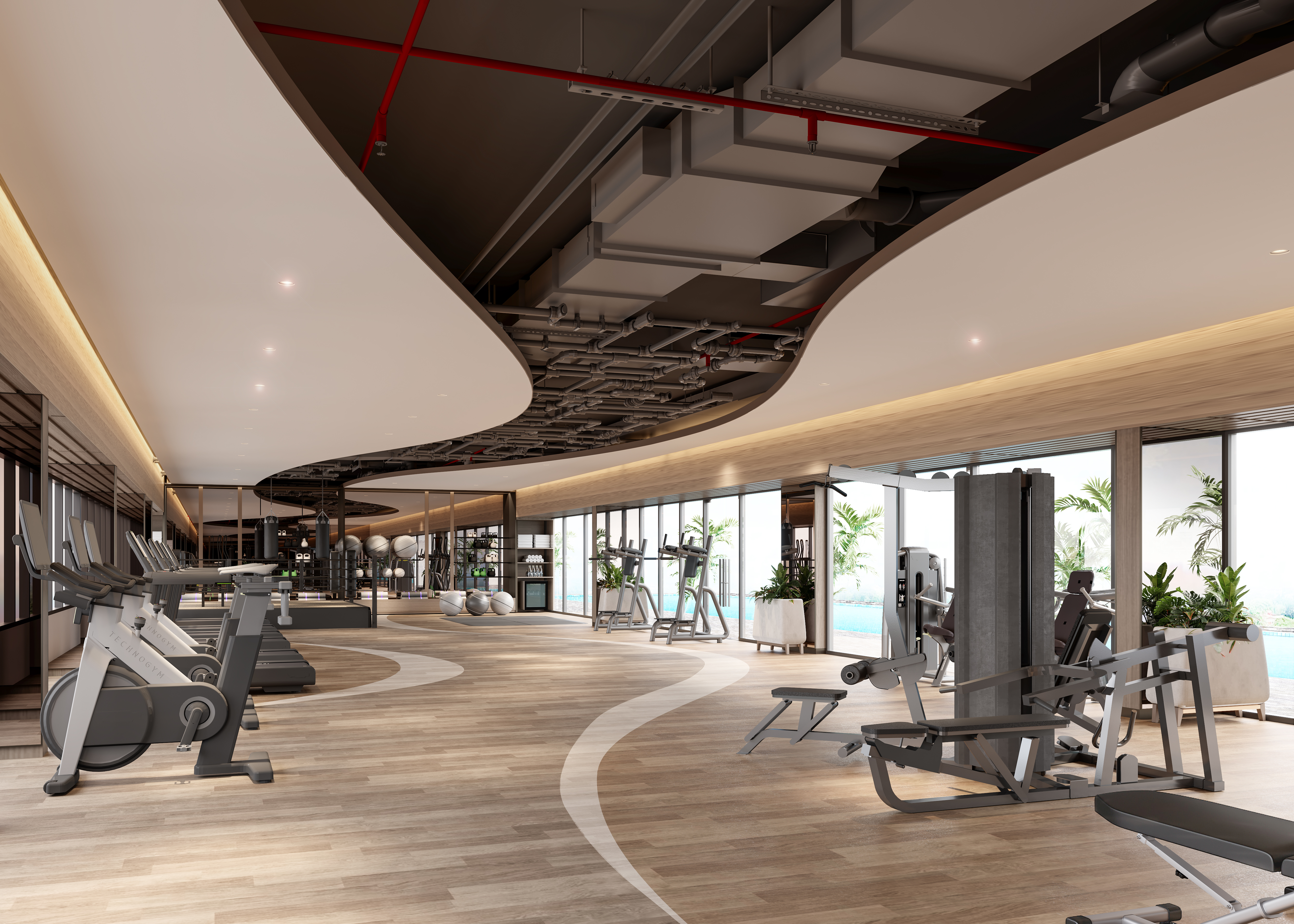 Khu vực tập gym The Gió Riverside